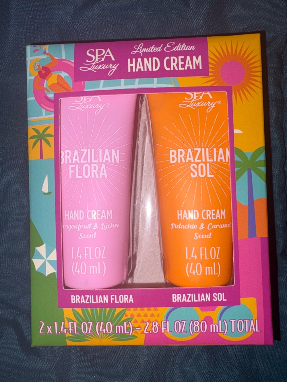 Brazilian Flora & Sol Hand Cream Set - dragonfruit & lychee/ Pistachio & Caramel